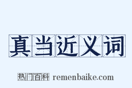 真当近义词是什么意思的图片